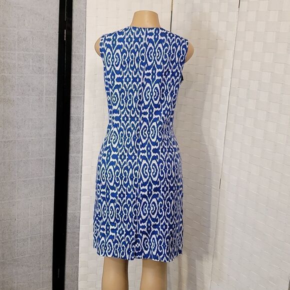 BRAND NEW KIM ROGERS SLEEVELESS LINEN INVISIBLE ZIP CLOSURE DRESS - Picture 6 of 16